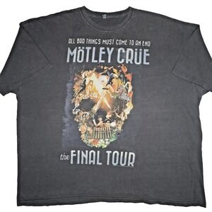 Motley Crue The Final Tour 2014 Graphic T Shirt XXXL Black